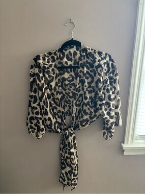 Shein’s Leopard Print Tie-Front Cover Up